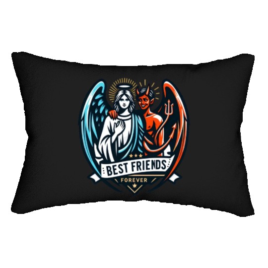Best Friends Forever: Angel & Devil Lumbar Pillows