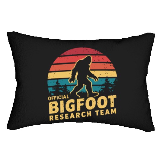 Official Bigfoot Research Team Sasquatch Yeti Lumbar Pillows