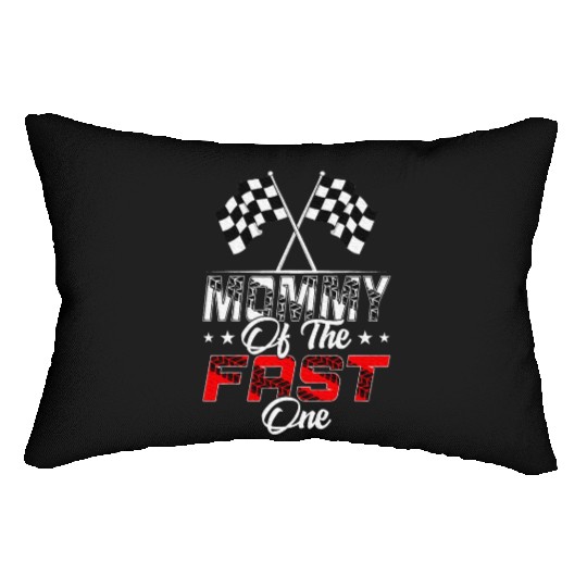 Mommy Of The Fast One First Birthday Racing Car Lumbar Pillows