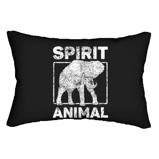 Elephant Spirit Guide Love Retro Design Lumbar Pillows