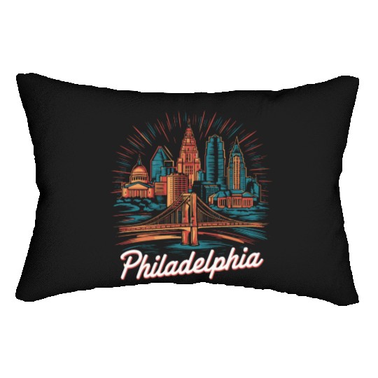 Philadelphia Skyline Lumbar Pillows