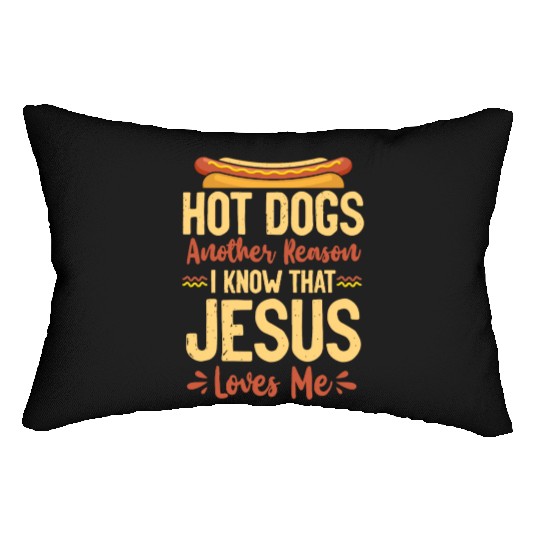 Hot Dog Adult Jesus Faith Lumbar Pillows