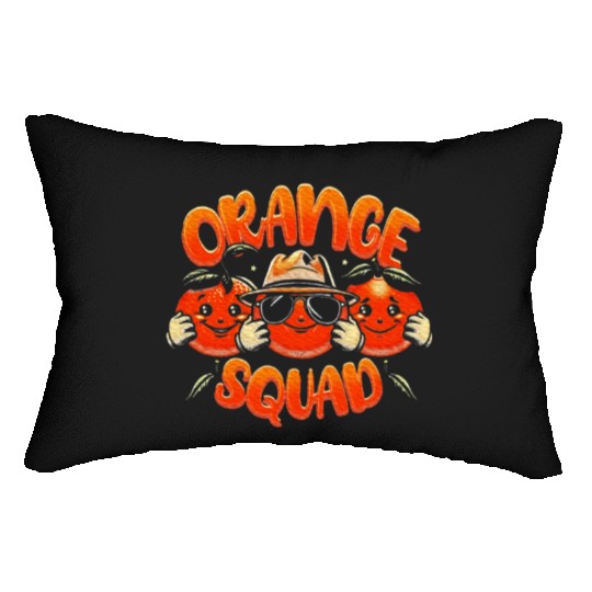 Orange Citrus Fruit Lover Orange Squad Meme Lumbar Pillows