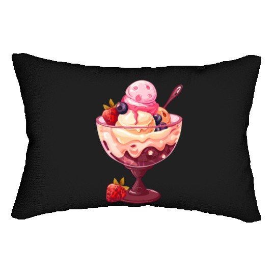 Ice Cream Dessert Lumbar Pillows