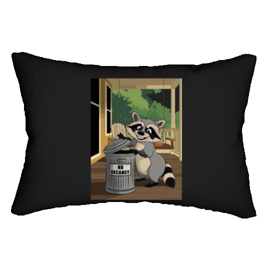 Racoon Trash Panda Metal Trash Can No Vacancy Lumbar Pillows