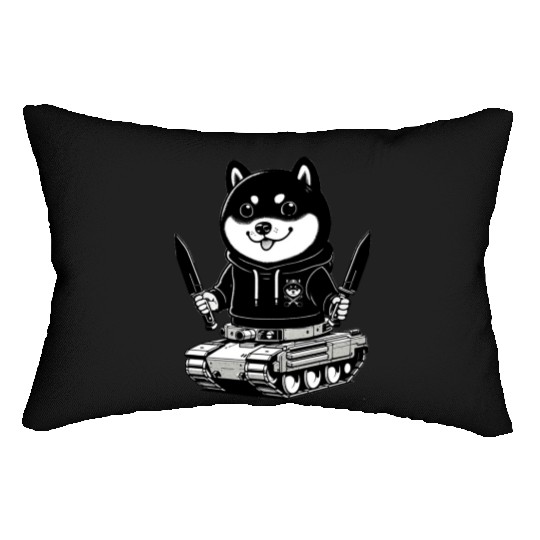 Shiba Inu Tank Commander Lumbar Pillows