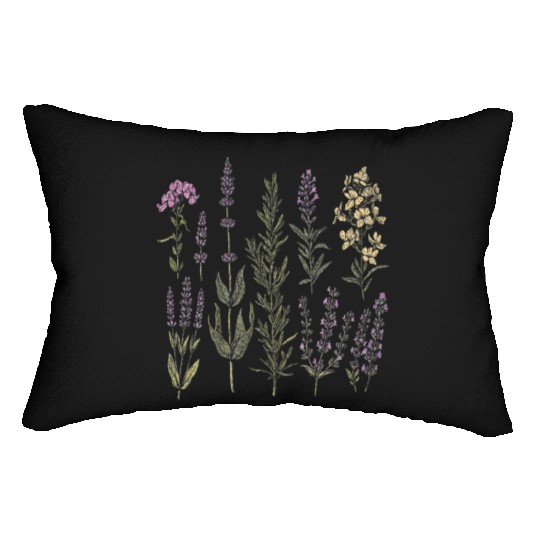 Spring Flower Girl Floral Lavender Flowers Summer Lumbar Pillows