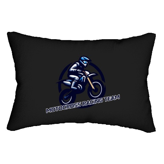 motocross racing team Lumbar Pillows