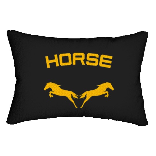 Horses Double Horse Riding Horsepower Lover T Lumbar Pillows