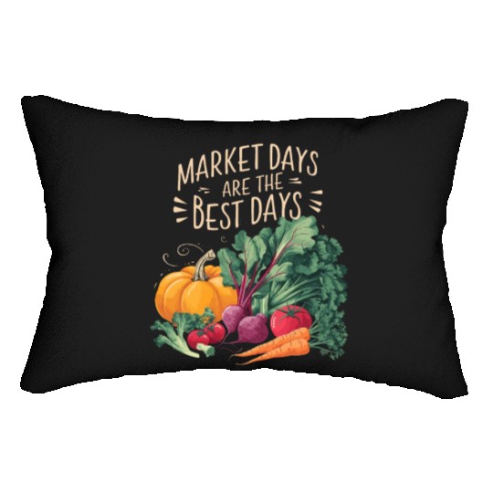 Farmers Market Farmer Agriculture Farming Food Lumbar Pillows