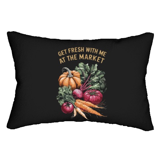 Farmers Market Farmer Agriculture Farming Food Lumbar Pillows