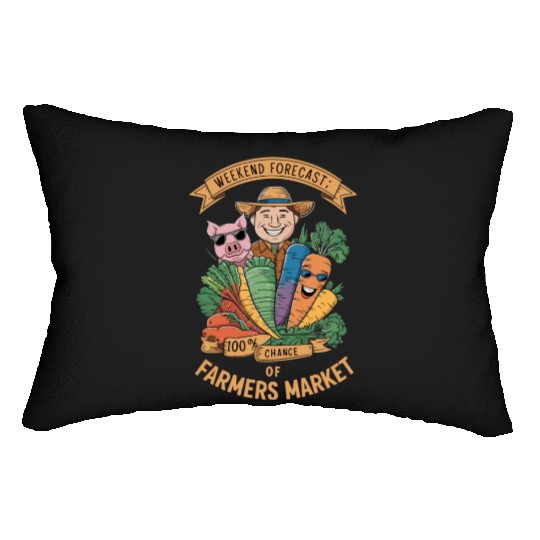 Farmers Market Farmer Agriculture Farming Food Lumbar Pillows