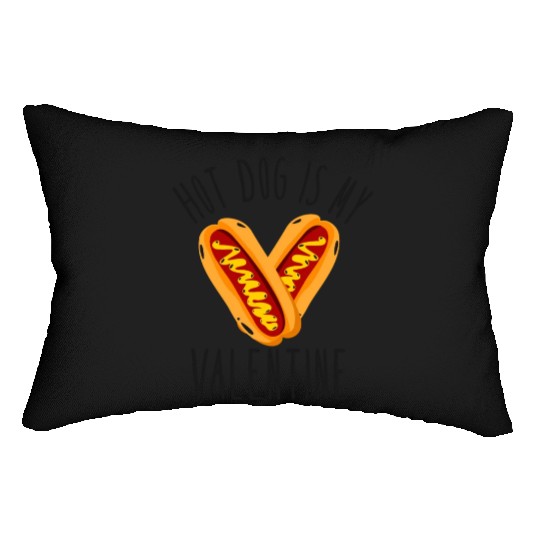 Hot Dog Adult Heart Valentines Day Lumbar Pillows