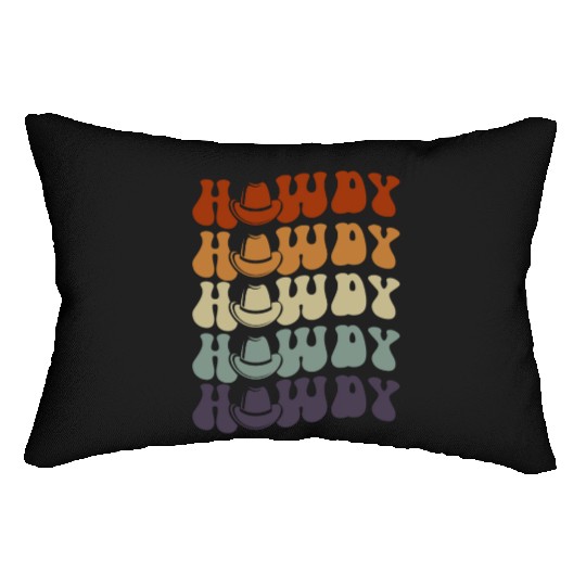 Western Country Texas Cowboy Hat Lumbar Pillows