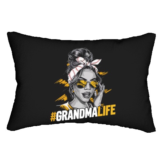 Baseball Grandma Grandmother Grandparents Day Lumbar Pillows