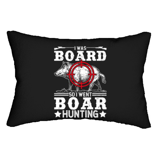 Boar Hunting Funny Wild Hog Hunter Lumbar Pillows