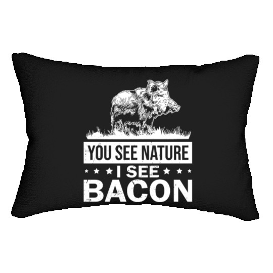 Nature Bacon Wild Boar Hunter Lumbar Pillows