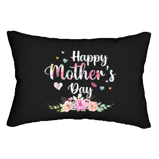 Happy Mothers Grandma Floral Lumbar Pillows