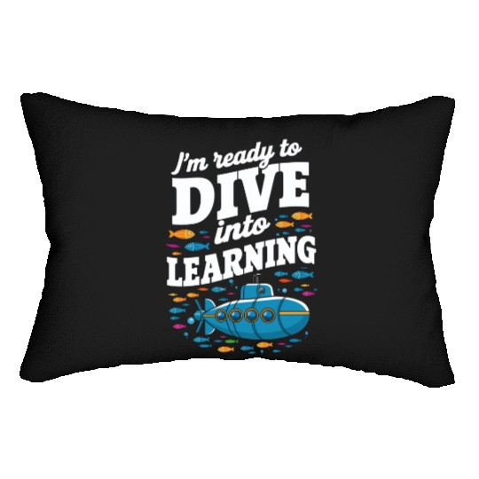 School Submarine Ready To Dive Into Learning Lumbar Pillows