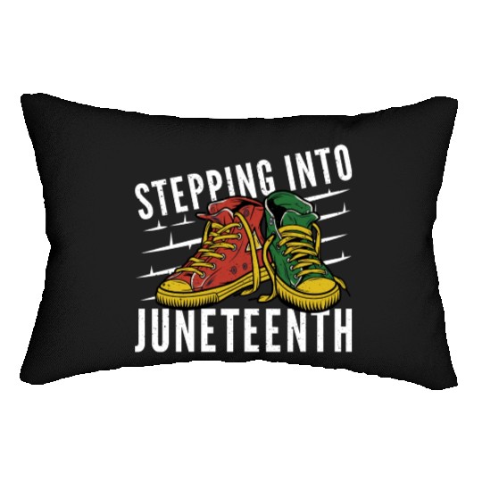 Stepping Into Juneteenth 2024 Afro American Lumbar Pillows
