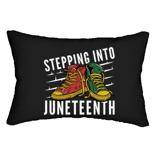 Stepping Into Juneteenth 2024 Afro American Lumbar Pillows