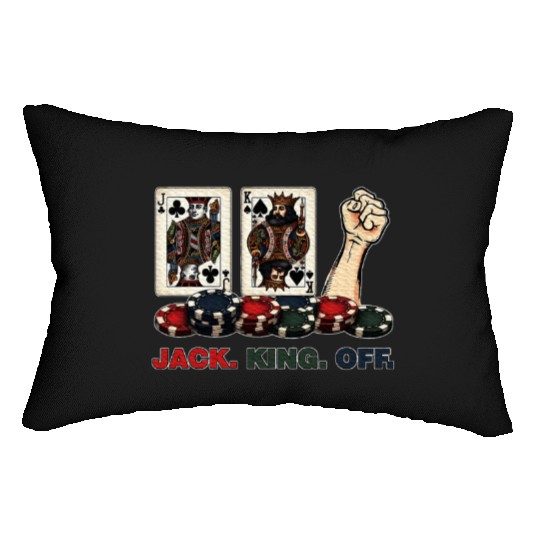 Poker Hand Jack. King. Off Cards Lumbar Pillows