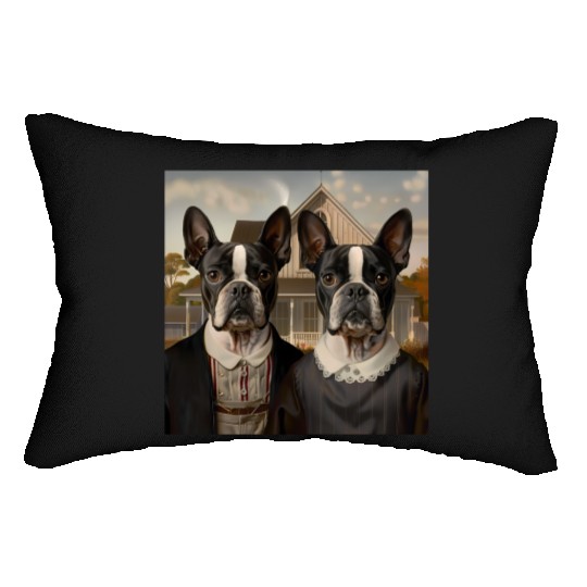 Boston Terrier Funny Sleeve Lumbar Pillows
