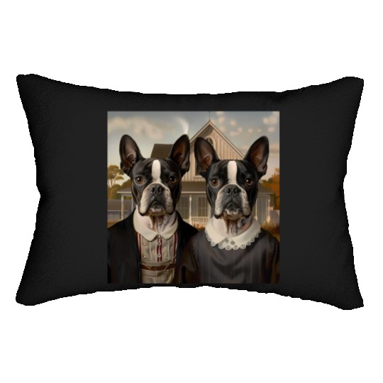 Boston Terrier Funny Sleeve Lumbar Pillows