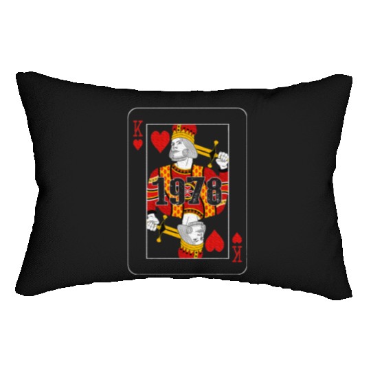 King Cards Poker 1978 Year Old Limited Birthday Lumbar Pillows