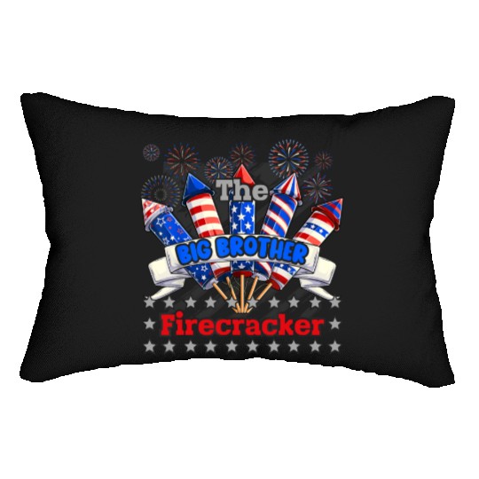 Big Brother Funny Firecracker 4th Of July Firework Lumbar Pillows