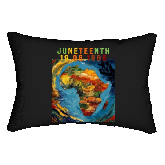 Juneteenth 1865 Africa Map Lumbar Pillows