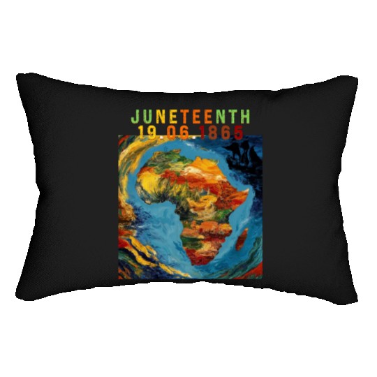 Juneteenth 1865 Africa Map Lumbar Pillows