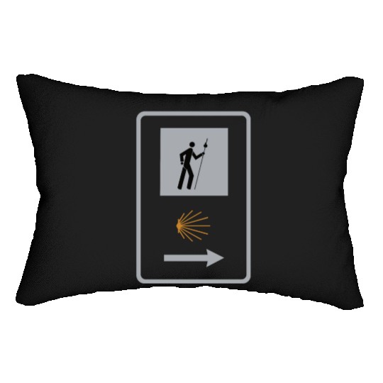 Way of St. James Pilgrim Camino Shell Sign Lumbar Pillows