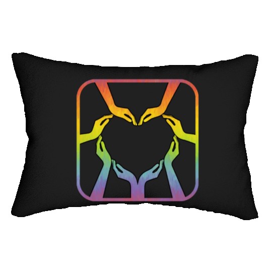 Artistic LGBTQ Gay Pride Rainbow Flag Lesbian Lumbar Pillows