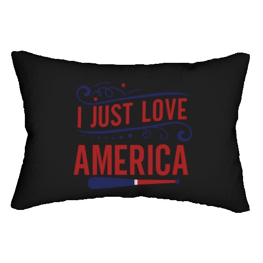I Just Love America Lumbar Pillows