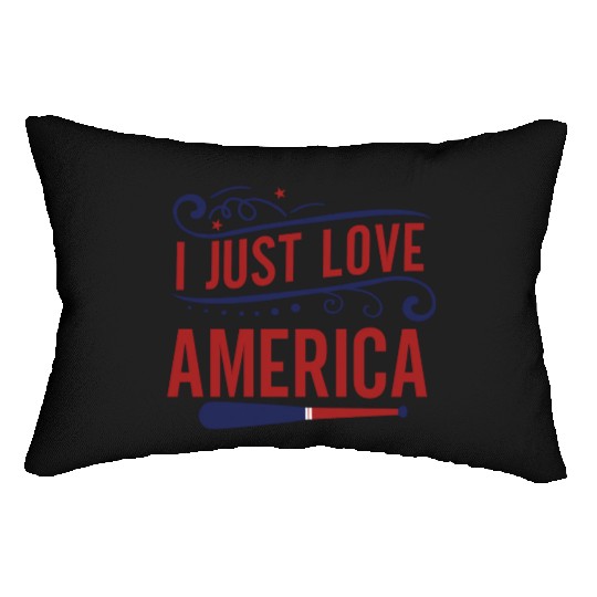 I Just Love America Lumbar Pillows