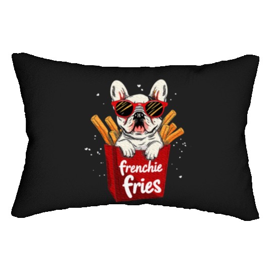 Frenchie Fries French Bulldog Dog Lover Lumbar Pillows