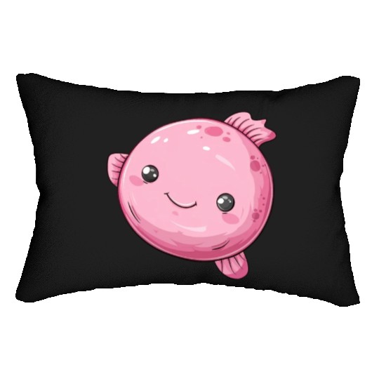 Bubble Fish Fantasy in Pink with Happy Face Lumbar Pillows