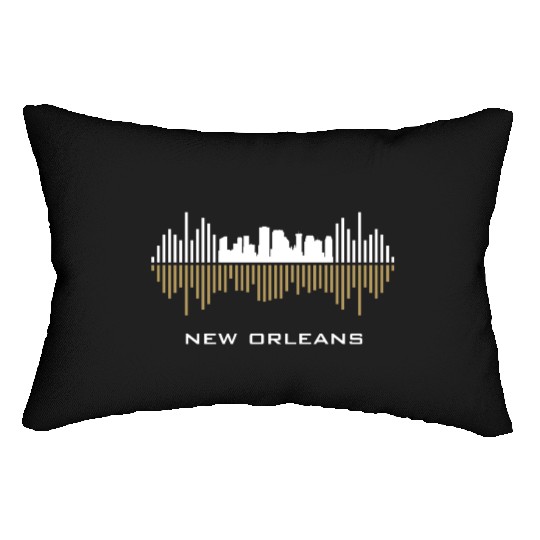 New Orleans City Sound Waves Lumbar Pillows