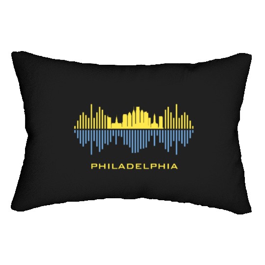 Philadelphia City Sound Waves Lumbar Pillows