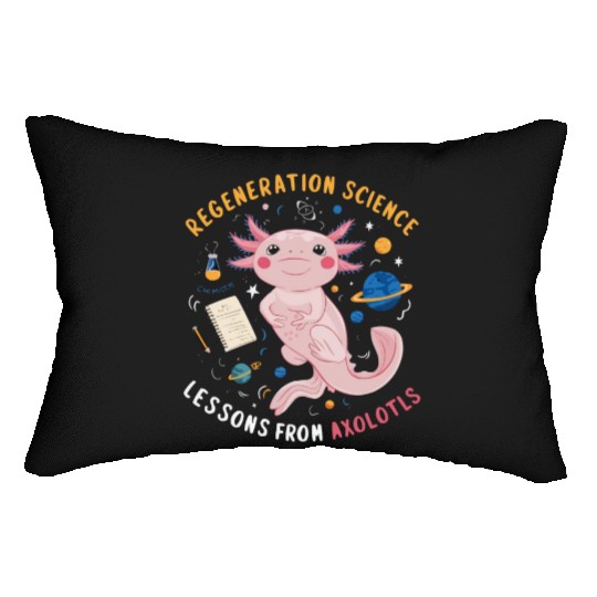 Axolotl Science Teacher Mexican Salamander Lumbar Pillows