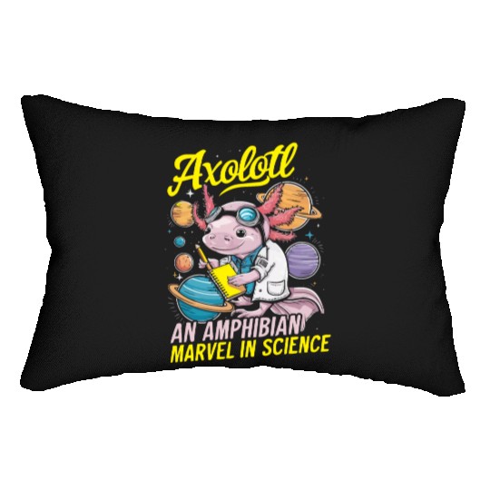Axolotl Science Teacher Mexican Salamander Lumbar Pillows