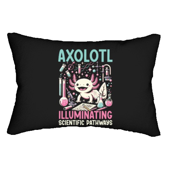 Axolotl Science Teacher Mexican Salamander Lumbar Pillows