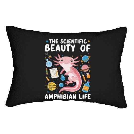 Axolotl Science Teacher Mexican Salamander Lumbar Pillows