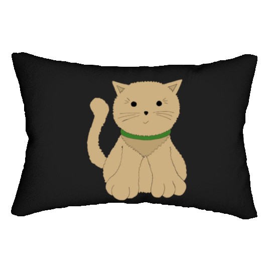 Cute Little Brown Kitty Cat Lumbar Pillows