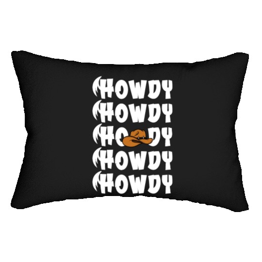 Western Country Texas Cowboy Hat Lumbar Pillows