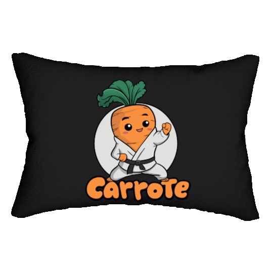 Cute Karate Carrot Design Lumbar Pillows