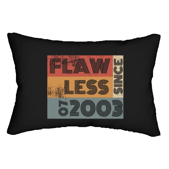 21st birthday Flawless since 07/2003 Lumbar Pillows