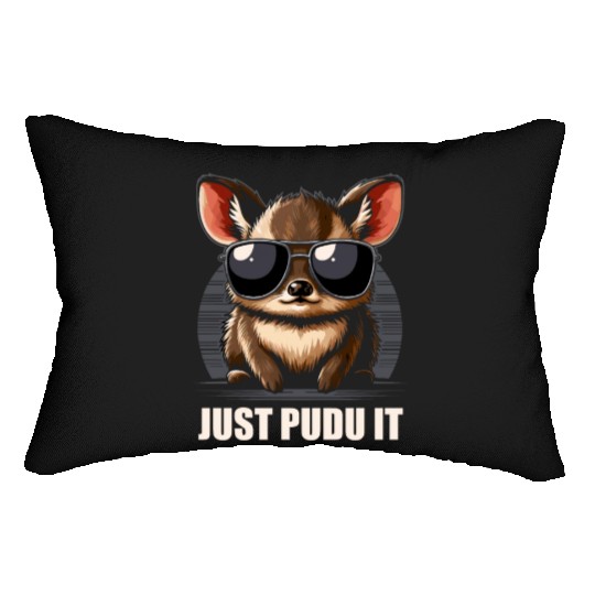Cute Pudu Deer South America cartoon deer nature Lumbar Pillows