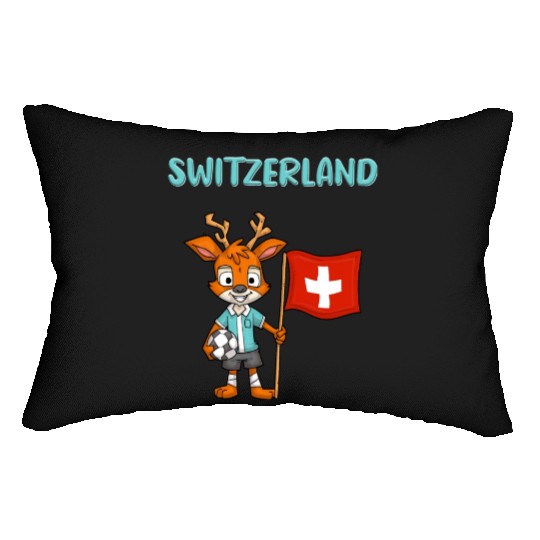 Switzerland Deer / Swiss Fans Lumbar Pillows
